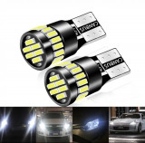 set 2 leduri t10 w5w, canbus ,alb 6000k, 24v