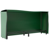 Outsunny Suport Lemne Reglabil Metal Husă Impermeabilă 200x36x99cm 0.6m&sup3; Negru Verde