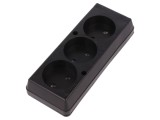 Conector Alimentare AC Mamă Splitter 2P 250V 16A Negru