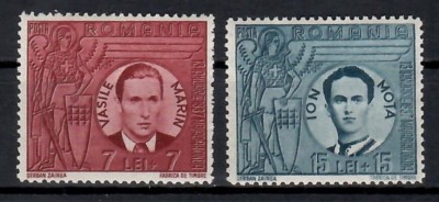 ROMANIA 1940 Lp 142 III Mota si Marin, sarniera, MH foto