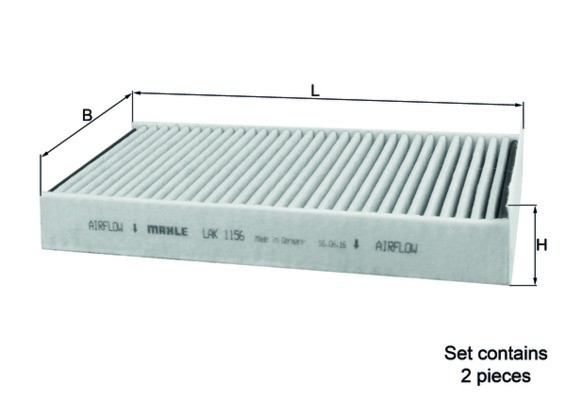 MAHLE LAK 1156/S Filtru, aer habitaclu