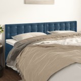 VidaXL Tăblii de pat, 2 buc, albastru &icirc;nchis, 80x5x78/88 cm, catifea 346494