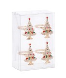 Set 4 inele servetele masa Craciun Braduti 14x10x4.5cm
