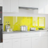 Cumpara ieftin Spate de bucătărie 2 pcs Galben 90 x 50 cm sticlă securizată