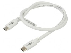 Cablu USB 3.2 USB C 0,5m alb 5Gbps 60W