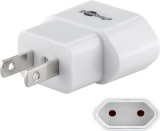 Adaptor de retea SUA Japonia la fisa Euro tip C CEE 7/16 mama 10A alb Goobay