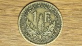 Togo mandat francez - raritate coloniala - 1 franc 1924 - extrem de greu de gasit !