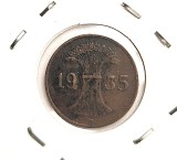 Germania 1 Reichspfenig 1935 D km # 37 moneda cupru