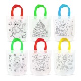 Cumpara ieftin Geanta Colorabila - Tema Craciun - Cu 4 Markere, 24 x 22 cm - 6 Modele Best CarHome