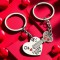 Set brelocuri cuplu , Inima si cheie I Love You