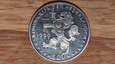 R08 Medalie / Token / Moneda comemorativa - Olanda 1 ECU 1999 - UNC PROOF foto