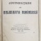 COTRIBUTIUNE LA BIBLIOGRAFIA ROMANEASCA de GHEORGHE ADAMESCU , FASCICOLA I - A , 1921