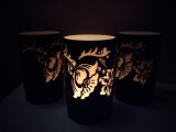 Set 3 abajururi abajur decorativ sticla ptr lustra veioza lampa veche lampadar