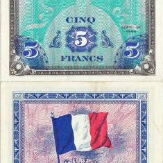 1944, 5 francs (P-115a) - Franța - stare UNC!