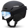 Casca Ski cu Ochelari VCOROS, Protectie Dubla PC+EPS, Reglabila, Antioc, Unisex, Negru