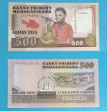 Madagascar (pick 71) 500 Francs 1988 UNC serie: AF3764566; Toamasina