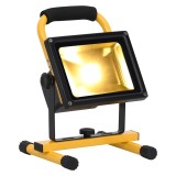 Cumpara ieftin Reflector cu LED re&icirc;ncărcabil cu m&acirc;ner, 30 W, alb cald