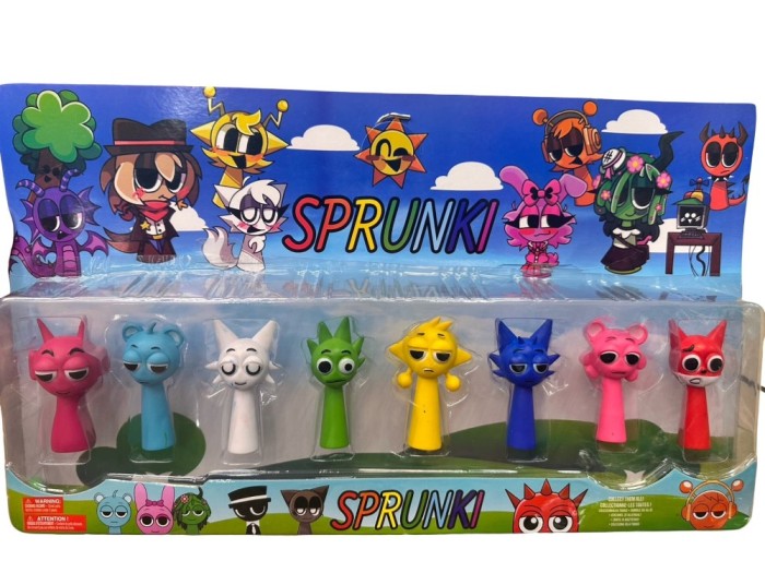 Set 8 Figurine Sprunki Multicolore
