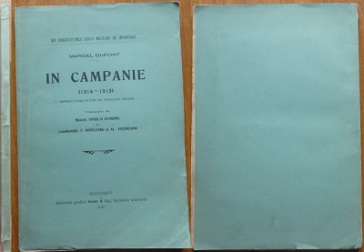 Dupont, In campanie, 1914 - 15, impresiile unui ofiter de cavalerie, 1916, editia 1 in limba romana foto