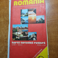harta turistica rutiera romania - din anul 1982