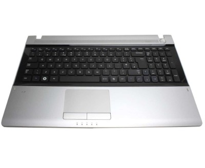 Tastatura Samsung Neagra NP RV520 cu Palmrest argintiu, RV509 cu Palmrest argintiu, RV511 cu Palmrest foto