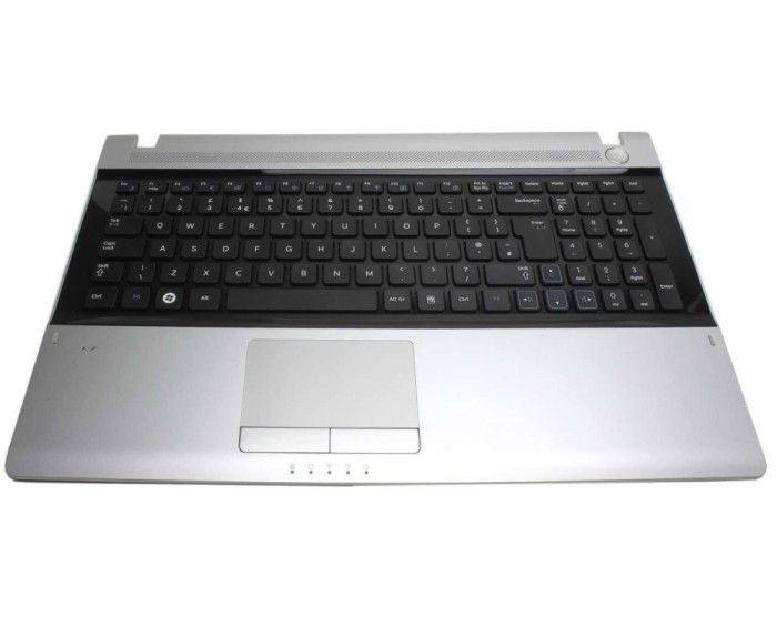 Tastatura Samsung Neagra NP RV520 cu Palmrest argintiu, RV509 cu Palmrest argintiu, RV511 cu Palmrest
