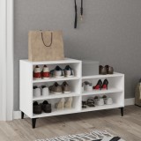 vidaXL Pantofar, alb, 102x36x60 cm, lemn compozit