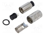 Conector mufă mamă M16 5 pini 6A 250V IP67 lipire BINDER