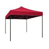 Cort pliabil pentru evenimente, cadru metalic pentru curte si gradina, 2x2 m, rosu, flippy