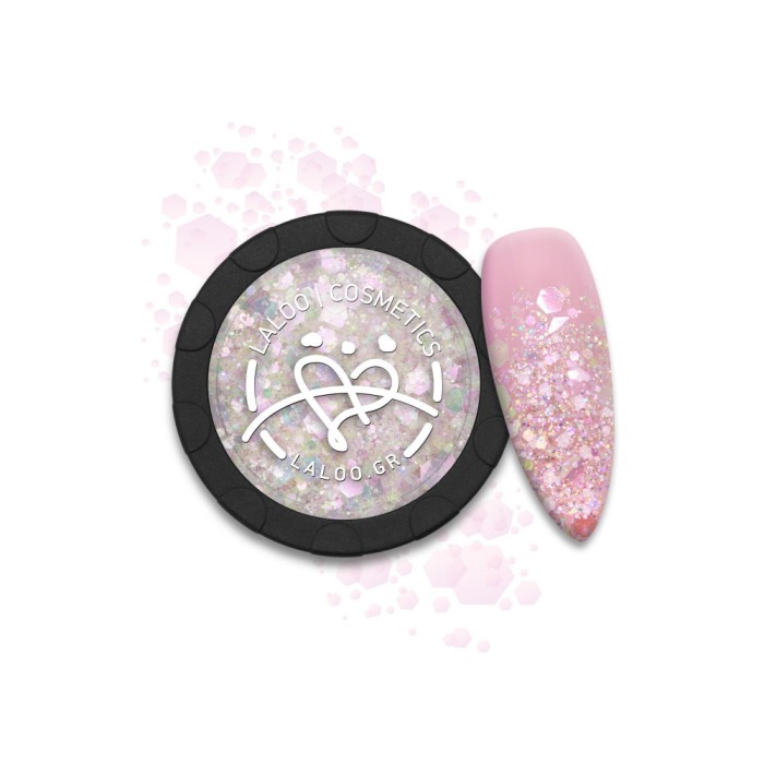 Pigment Starlet No.01 Alb cu paiete argintii Laloo