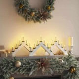 vidaXL Pod din Lum&acirc;nări de Crăciun cu 7 LED 3 pcs Alb 39.5 x 5 x 29 cm 42019704