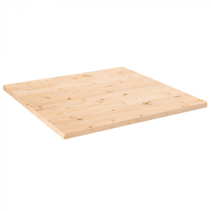vidaXL Blat de masă, 90x90x2,5 cm, lemn masiv de pin, pătrat