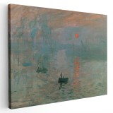 Tablou pictura Impresie Rasarit de Claude Monet 2122 Tablou canvas pe panza CU RAMA 60x90 cm