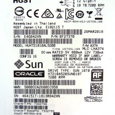 Hard disk server NOU Sun Oracle SAS 12Gb 10Tb 7200 RPM 256Mb cache 7332759 7332753 HUH721010AL5200 0F27370 12 luni garantie