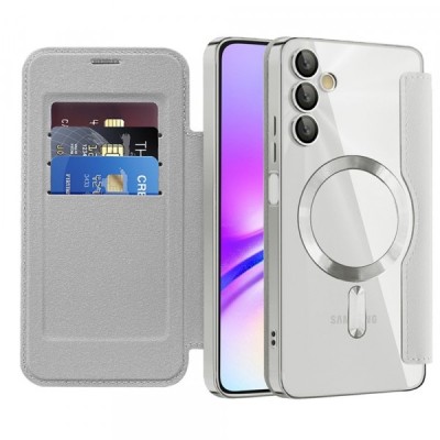 Husa MagSafe pentru Samsung Galaxy A05s A057, Techsuit, SmartMag Book, Gri foto