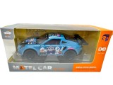 Macheta Porsche albastru tip racing cu mascota 1:38 cu usi deschise si sistem pull-back