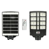 Lampa solara LED iluminat stradal 500W cu panou solar 15W, baterie LiFePO4 15000mAh, senzor miscare, telecomanda, prindere stalp IP66 Breckner Germany