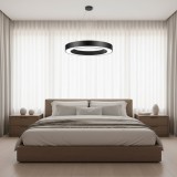 Lustra LED suspendata ANGLE, 25W, D52 cm, &icirc;naltime reglabila, negru