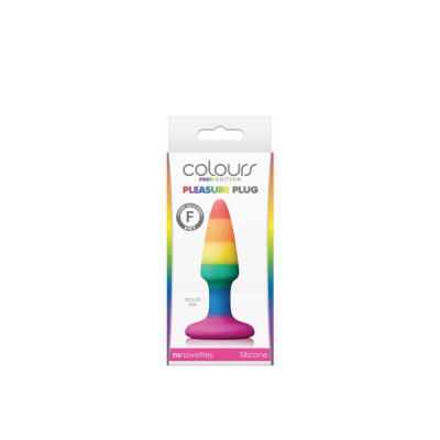 Colours Pride Edition - Dop Anal din Silicon Multicolor, 8,9 cm foto
