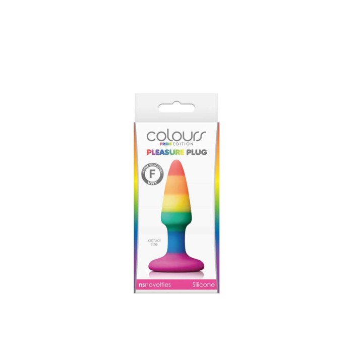 Colours Pride Edition - Dop Anal din Silicon Multicolor, 8,9 cm