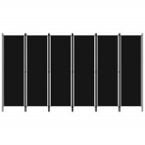 Paravan de camera cu 6 panouri, negru, 300 x 180 cm GartenMobel Dekor, vidaXL
