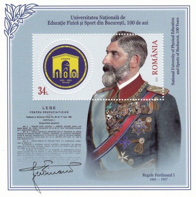 ROMANIA 2023 - UNIVERSITATEA NATIONALA DE SPORT,BLOC MNH foto