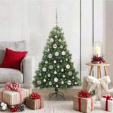 VidaXL Brad de Crăciun artificial cu 150 LED Verde 120 cm PE și PVC 3397759