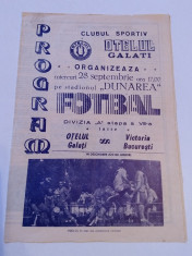 Program meci fotbal OTELUL GALATI - VICTORIA BUCURESTI (28.09.1988) foto