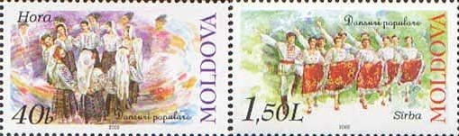 MOLDOVA 2002, Dansuri populare, serie neuzata, MNH