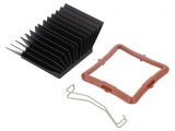 Radiator extrudat cu aripioare BGA negru 37.5x37.5mm