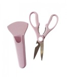 Cumpara ieftin Foarfeca de Bucatarie cu Suport, Multifunctionala, Roz, 21 cm, S233