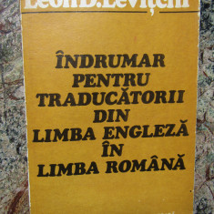 Leon Levitchi - Indrumar pentru traducatorii din limba engleza in limba romana