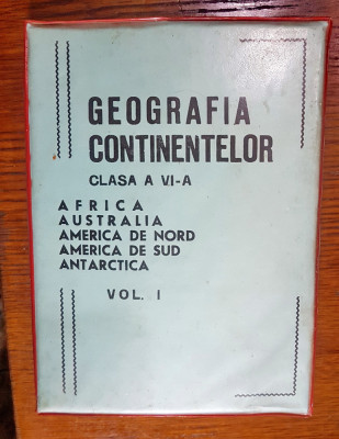 F290-Album Geografia Continentelor-Diapozitive RSR 111 bucati stare buna. foto