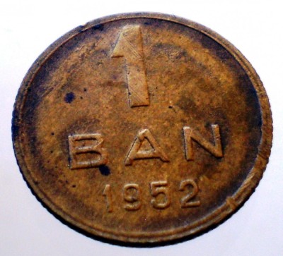 7.096 ROMANIA RPR 1 BAN 1952 foto
